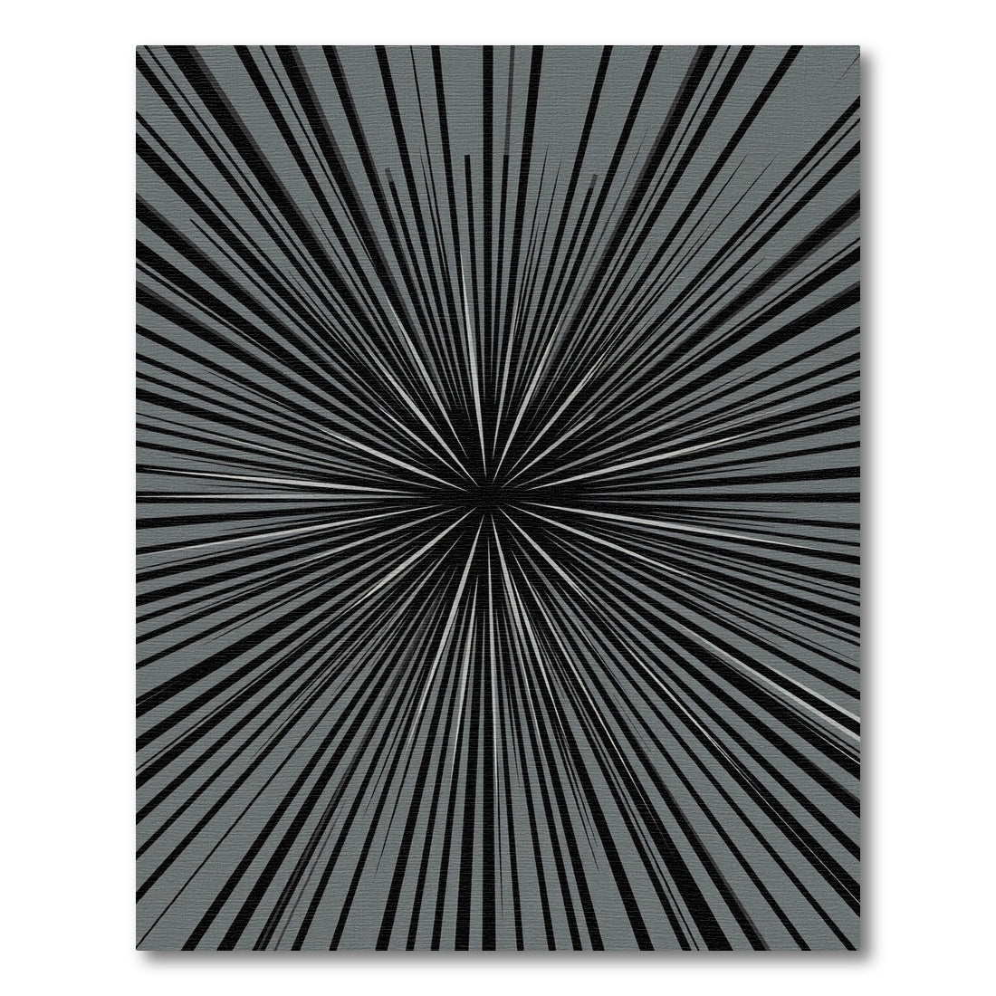 Monochromatic Radial Burst Abstract Art Rug
