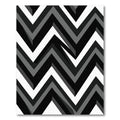 Modern Monochrome Geometric Zigzag Rug