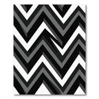 Modern Monochrome Geometric Zigzag Rug