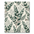 Forest Green Branch Botanical Layout Rug