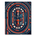 Retro Grand Prix Racing Circuit Rug
