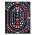 Retro Grand Prix Racing Circuit Rug