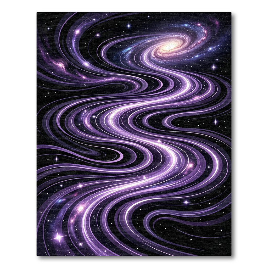 Ethereal Purple Galaxy Cosmic Swirl Rug