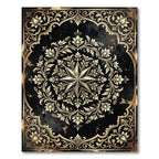 Gilded Celestial Star Floral Medallion Rug