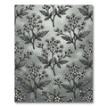 Grayscale Floral Branch Repeating Pattern Rug