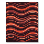 Rich Auburn Wave Abstract Rug