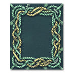 Nautical Rope Border with Anchors Rug