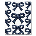 Navy Nautical Rope Knot Bow Rug