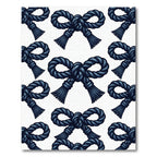 Navy Nautical Rope Knot Bow Rug