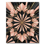 Art Deco Blush Pink Gold Mandala Rug