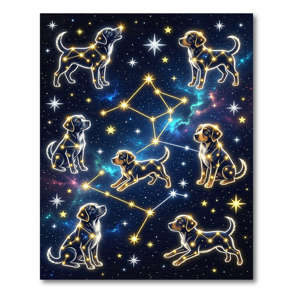 Cosmic Constellation Labrador Dog Sky Rug