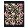 Blush Gold Intertwined Heart Lattice Rug