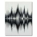 Abstract Black White Jagged Peaks Rug