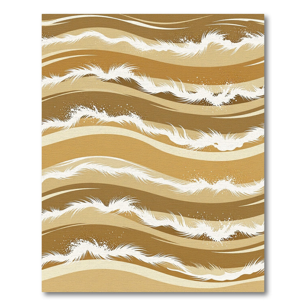 Organic Bronze Flowing Wave Accent Rug