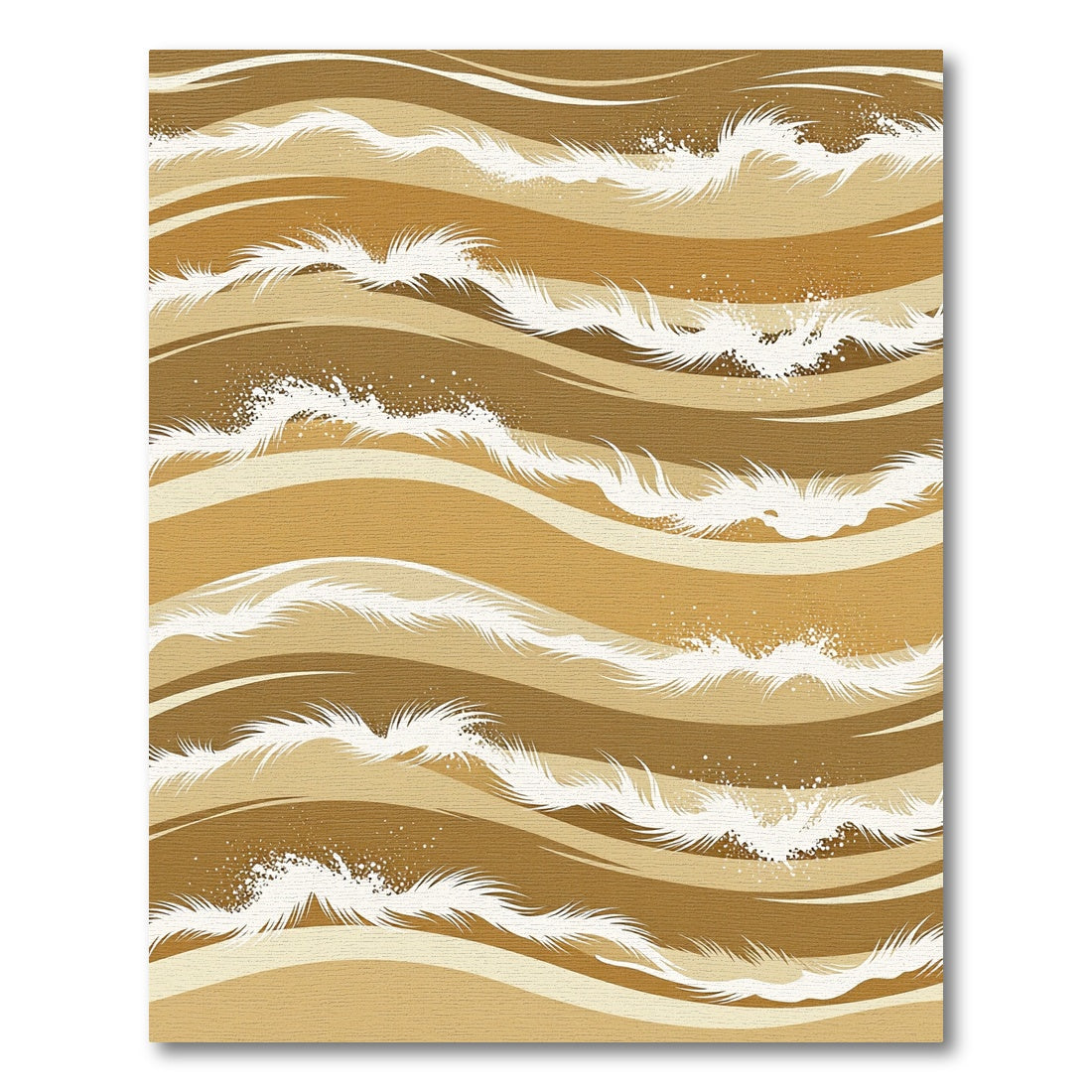 Organic Bronze Flowing Wave Accent Rug