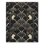 Elegant Art Deco Charcoal Shell Arch Rug
