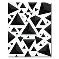 Black Geometric Pyramid Cluster Rug