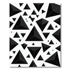 Black Geometric Pyramid Cluster Rug