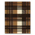 Earthy Brown Plaid Checkered Harmony Rug