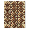 Geometric Bronze Diamond Chain Link Rug
