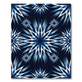 Explosive Blue Starburst Burst Rug