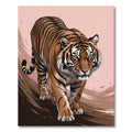 Bold Tiger Stripes Abstract Background Rug
