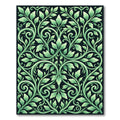 Ethereal Sage Verdant Foliage Scroll Rug