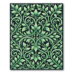 Ethereal Sage Verdant Foliage Scroll Rug
