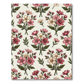 Vintage Blush Pink Floral Botanical Rug