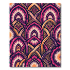 Vibrant Fuchsia Orange Archway Medallion Rug