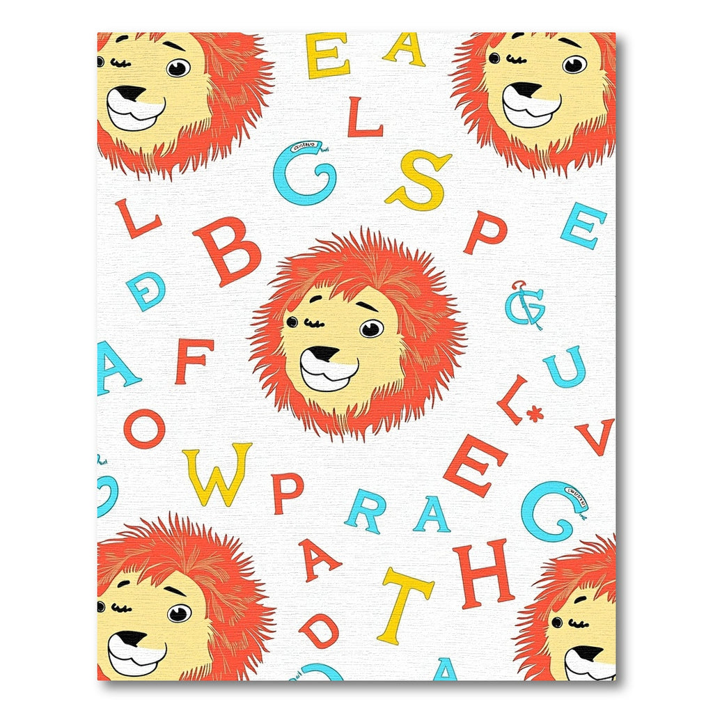 Happy Lion Alphabet Collection Rug