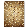 Golden Celebration Star and Ribbon Constellation Rug