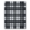 Monochromatic Black And White Plaid Rug