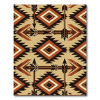 Earthy Southwestern Geometric Arrow Diamond Rug