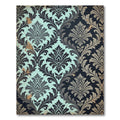 Two-Tone Aquamarine and Charcoal Damask Rug