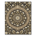 Antique Gold Floral Medallion Composition Rug