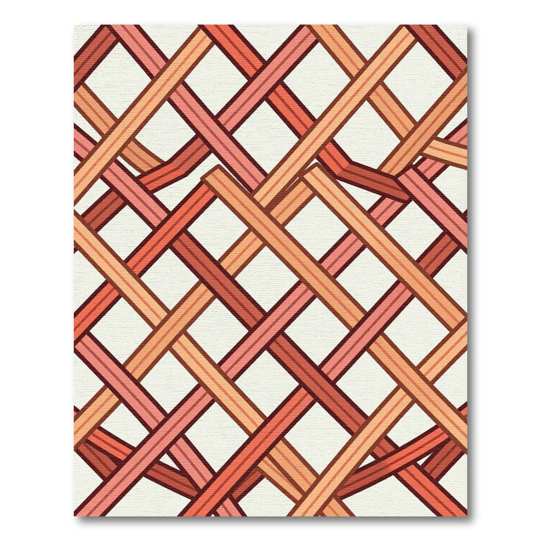 Geometric Intersecting Sienna Weave Rug