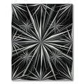 Sharp Black White Starburst Rays Rug