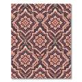 Rose Gold Floral Arabesque Medallion Rug