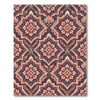 Rose Gold Floral Arabesque Medallion Rug