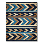 Blue and Brown Chevron Arrow Rug