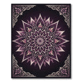 Ornate Plum Lotus Flame Mandala Rug