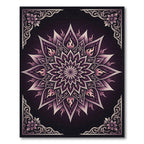 Ornate Plum Lotus Flame Mandala Rug