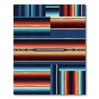 Vibrant Southwestern Sunset Striped Area Rug