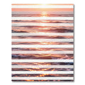 Sunset Ocean Wave Horizon Stripped Rug