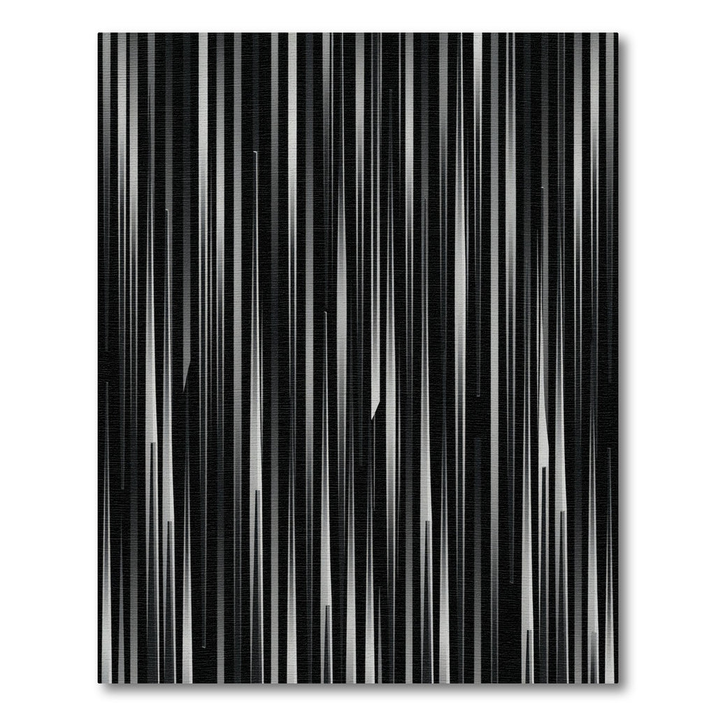 Monochrome Vertical Sharp Stripe Rug