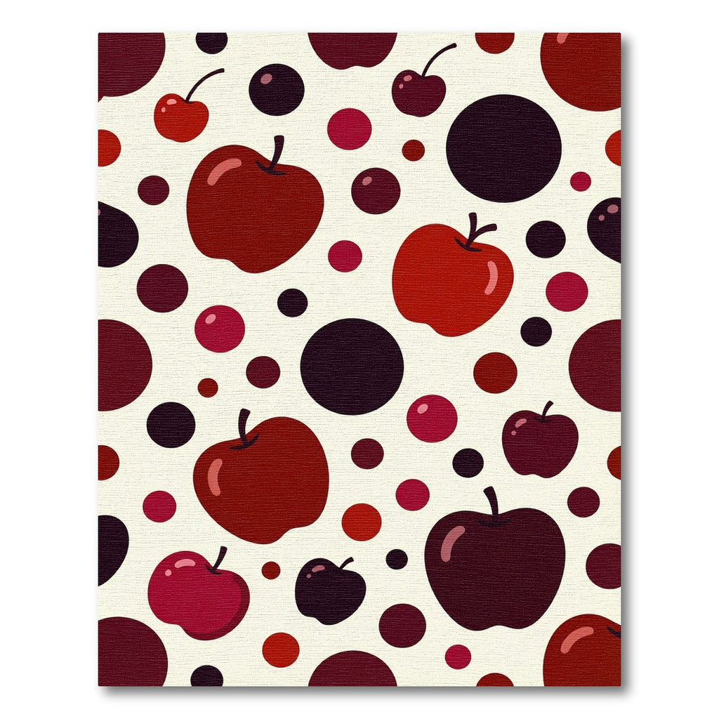 Crimson Apple Circles Compositions Rug
