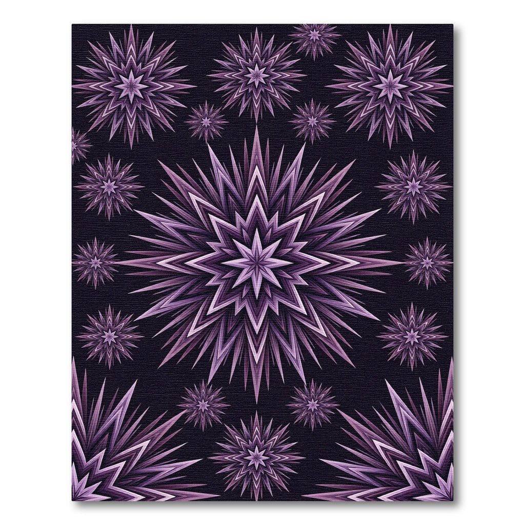 Purple Starburst Radiating Geometric Rug