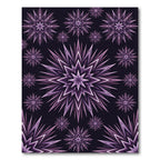 Purple Starburst Radiating Geometric Rug