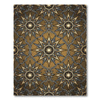 Golden Starry Celestial Radiance Ornament Rug